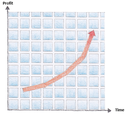 Figure 1 – Profit received by an entity in economy: an ideal situation